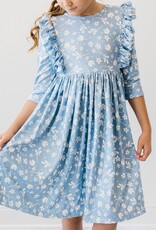 Mila & Rose Bluebell 3/4 Sleeve Ruffle Twirl Dress
