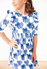 Mila & Rose Lone Star 3/4 Sleeve Ruffle Twirl Dress