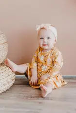 Mila & Rose Dandelions in Fall 3/4 Sleeve Twirl Bodysuit