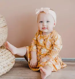 Mila & Rose Dandelions in Fall 3/4 Sleeve Twirl Bodysuit