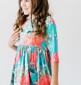 Mila & Rose After the Rain 3/4 Sleeve Pocket Twirl Dress