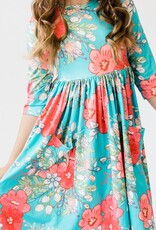 Mila & Rose After the Rain 3/4 Sleeve Pocket Twirl Dress