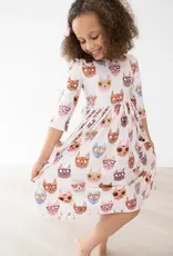 Mila & Rose Cattitude 3/4 Sleeve Pocket Twirl Dress