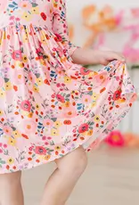 Mila & Rose Bouquet Beauty 3/4 Sleeve Pocket Twirl Dress