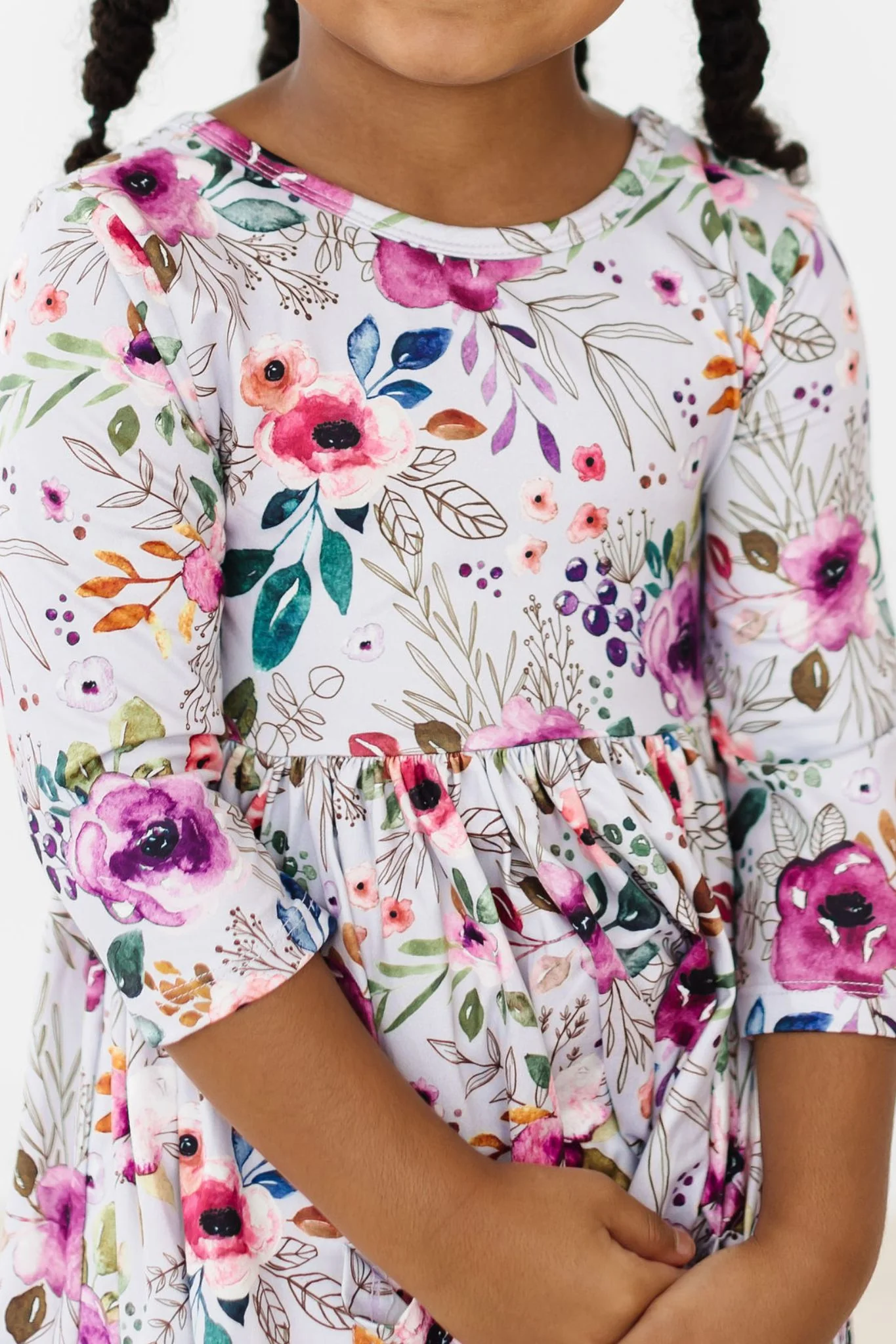 Mila & Rose Midnight Rain 3/4 Sleeve Pocket Twirl Dress