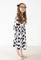 Mila & Rose Purr-fectly Spooky 3/4 Sleeve Pocket Twirl Dress