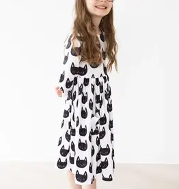 Mila & Rose Purr-fectly Spooky 3/4 Sleeve Pocket Twirl Dress