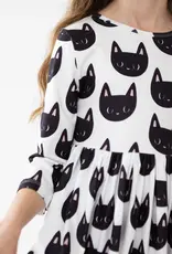 Mila & Rose Purr-fectly Spooky 3/4 Sleeve Pocket Twirl Dress