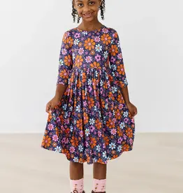 Mila & Rose Haunted Garden 3/4 Sleeve Pocket Twirl Dress