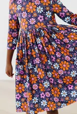 Mila & Rose Haunted Garden 3/4 Sleeve Pocket Twirl Dress