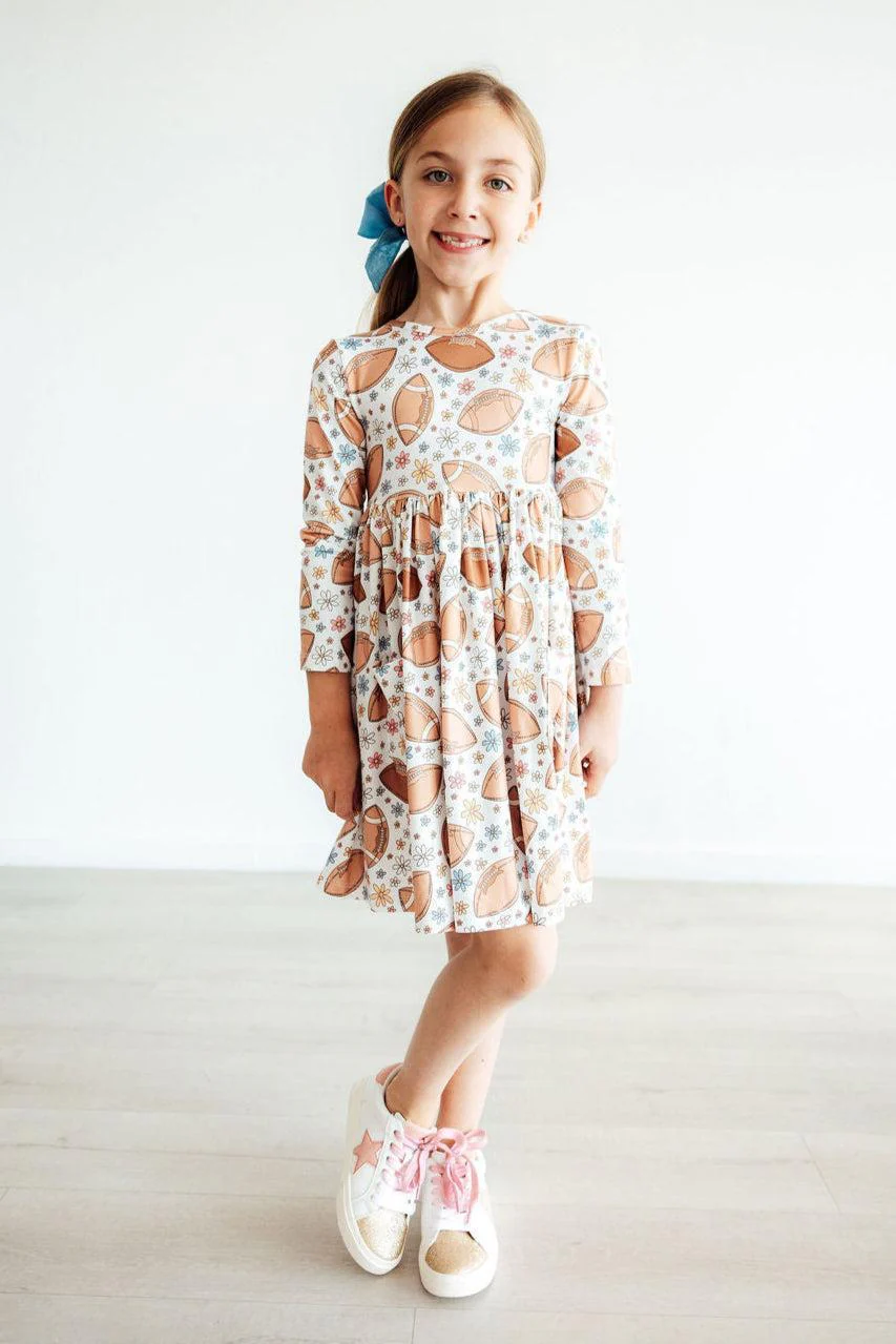 Mila & Rose Football Friday L/S Pocket Twirl Dress
