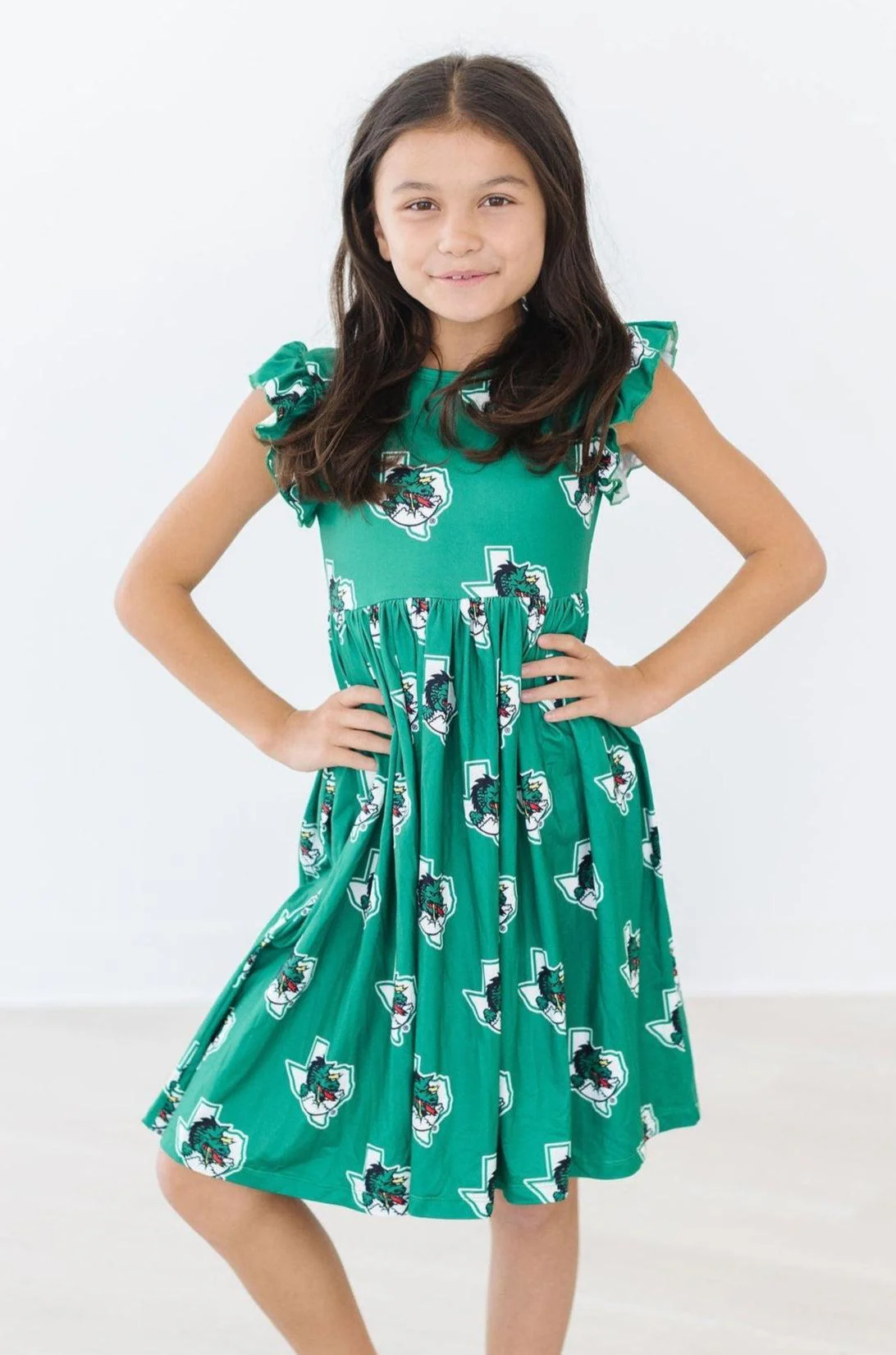 Mila & Rose Southlake Carroll Dragons Flutter Twirl Dress
