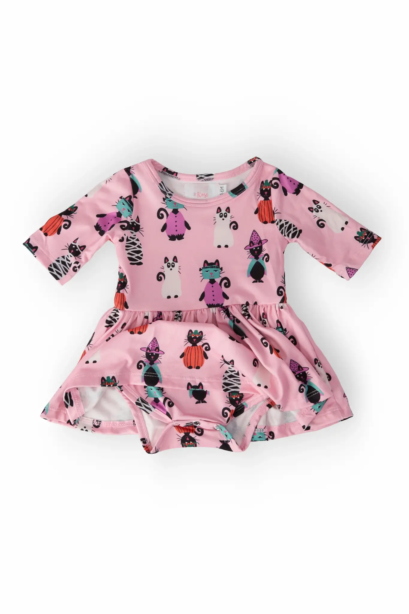 Mila & Rose Purr-fectly Spooky Twirl Bodysuit