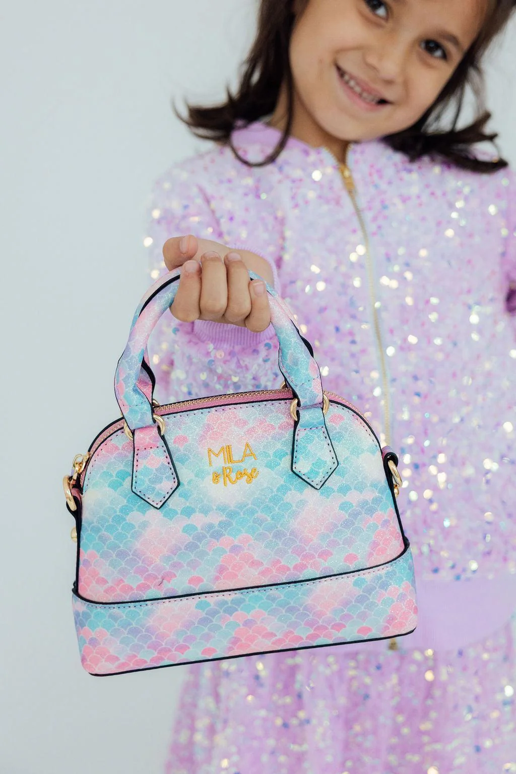 Mila & Rose Mermaid Glitter Girl's Crossbody Purse