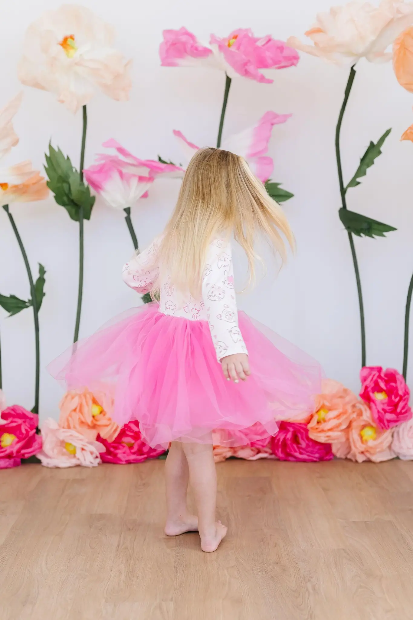 Mila & Rose Purr-fectly Pink L/S Tutu Dress