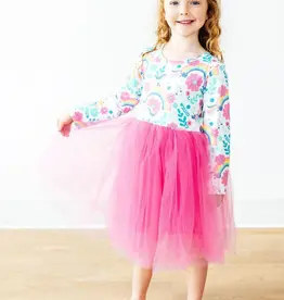 Mila & Rose Rainbow Sparkle L/S Tutu Dress