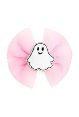 Sweet Wink Coquette Tulle Ghost Bow Halloween Clip