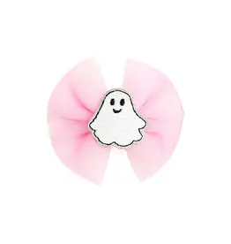 Sweet Wink Coquette Tulle Ghost Bow Halloween Clip