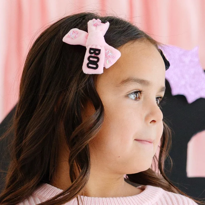 Sweet Wink Boo Bows Halloween Clip Set