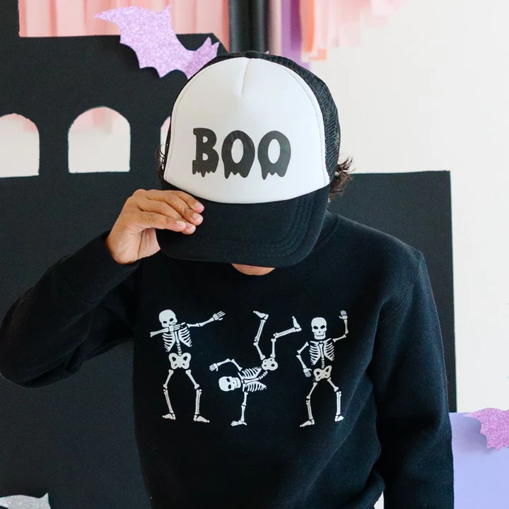 Sweet Wink Boo Drip Halloween Trucker Hat