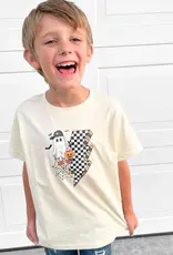 Sweet Wink Checker Ghost Halloween Short Sleeve T-Shirt