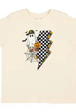 Sweet Wink Checker Ghost Halloween Short Sleeve T-Shirt