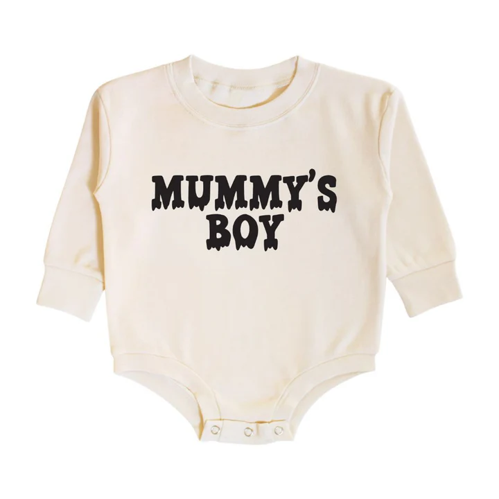 Sweet Wink Mummy's Boy Halloween Long Sleeve Romper