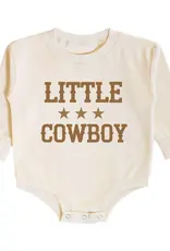 Sweet Wink Little Cowboy Long Sleeve Romper Natural