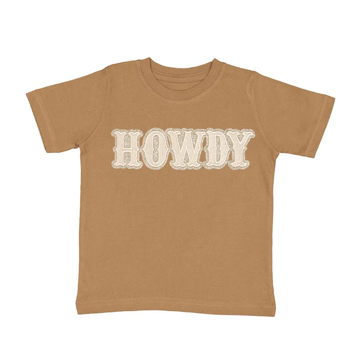 Sweet Wink Howdy Patch Short Sleeve T-Shirt Mocha