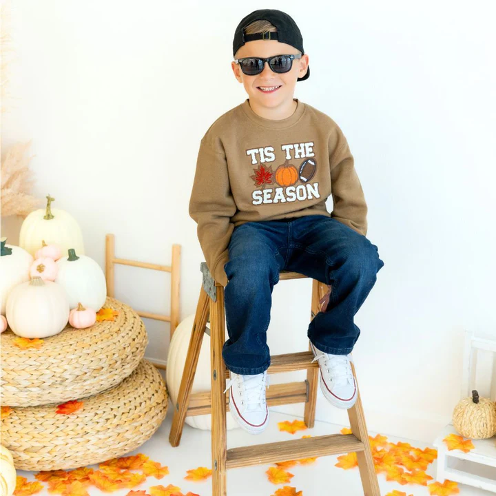 Sweet Wink Tis the Season Pumpkin Patch Sweatshirt Mocha