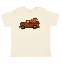 Sweet Wink Fall Truck Patch Short Sleeve T-Shirt Natural
