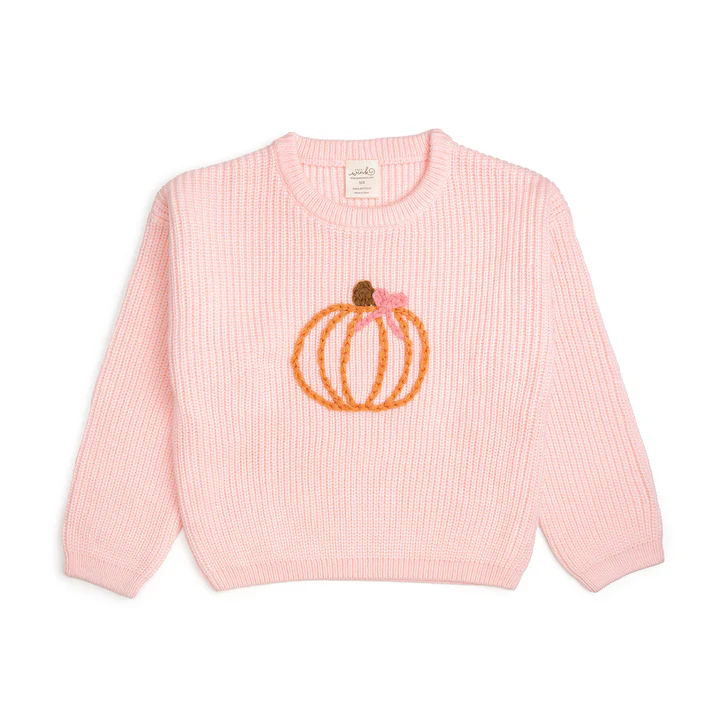 Sweet Wink Coquette Pumpkin Knit Sweater