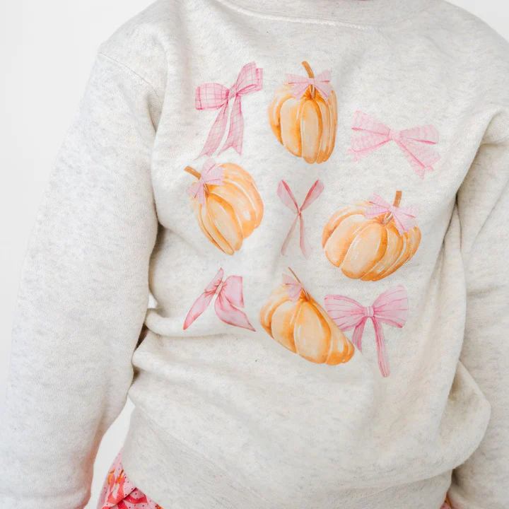 Sweet Wink Coquette Pumpkin Sweatshirt Natural