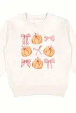 Sweet Wink Coquette Pumpkin Sweatshirt Natural