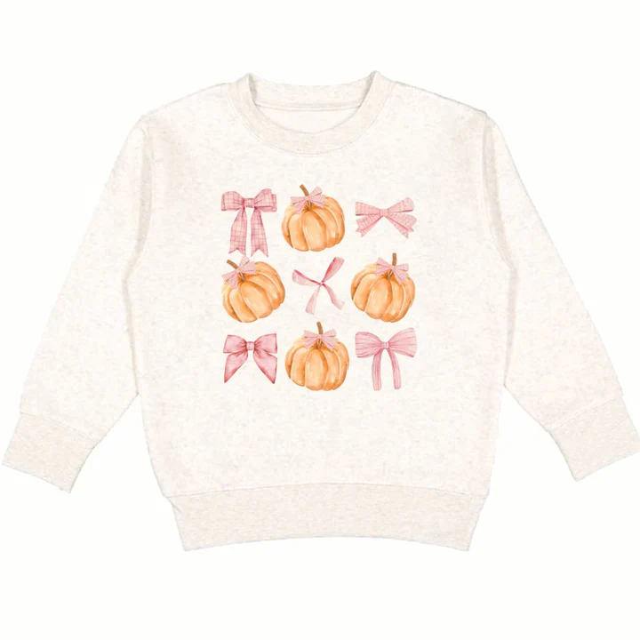 Sweet Wink Coquette Pumpkin Sweatshirt Natural