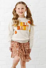 Sweet Wink Fall Babe Fun Patch Sweatshirt Natural