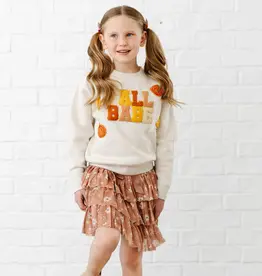 Sweet Wink Fall Babe Fun Patch Sweatshirt Natural