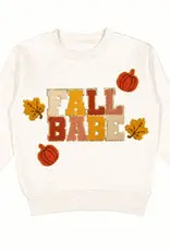 Sweet Wink Fall Babe Fun Patch Sweatshirt Natural