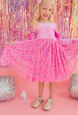 Ollie Jay Gwen Luxury Dress in Bubblegum Confetti