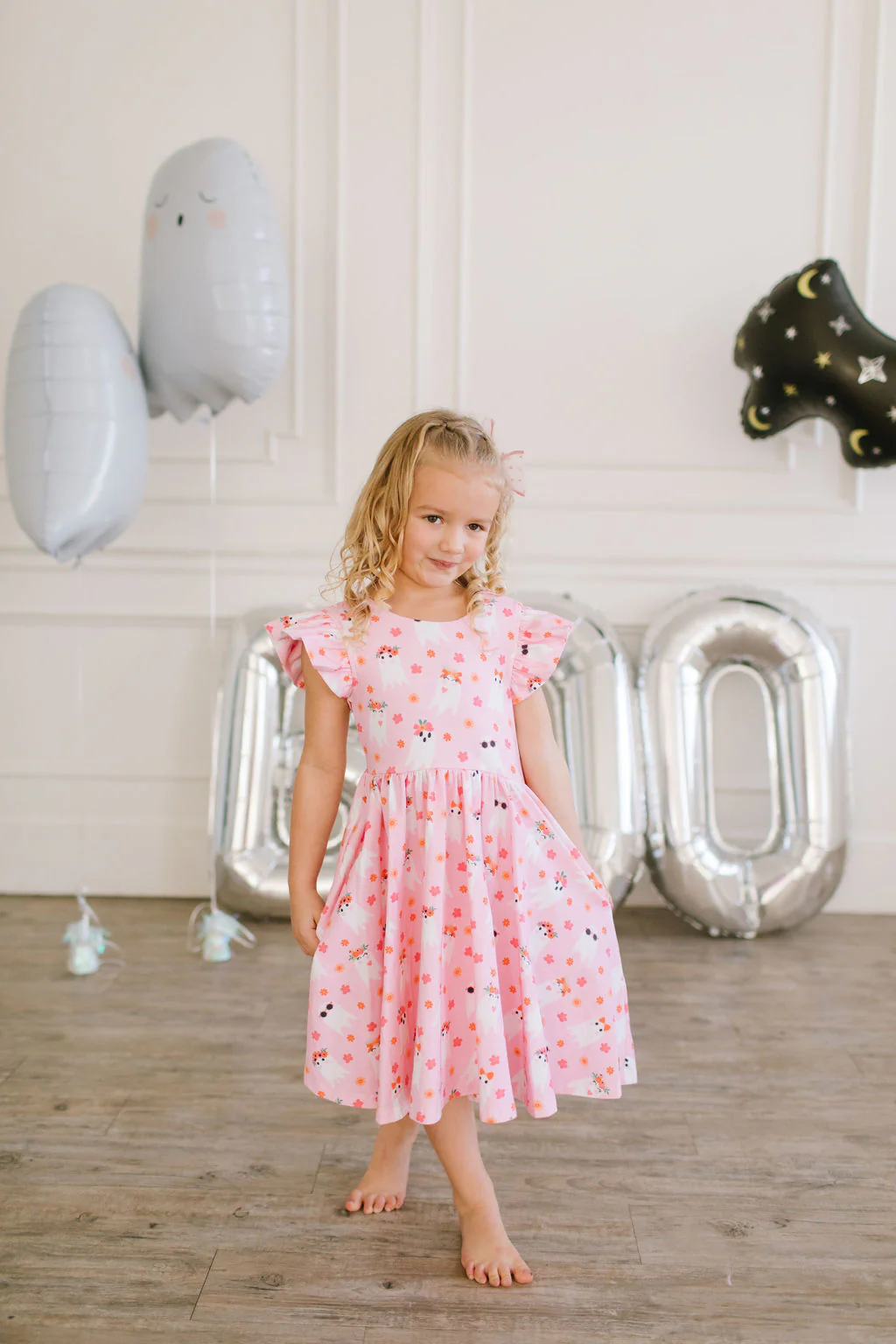 Ollie Jay Olivia Halloween Dress in Floral Ghosts