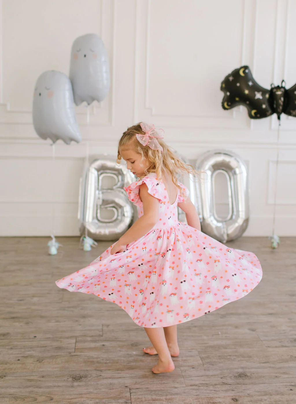 Ollie Jay Olivia Halloween Dress in Floral Ghosts