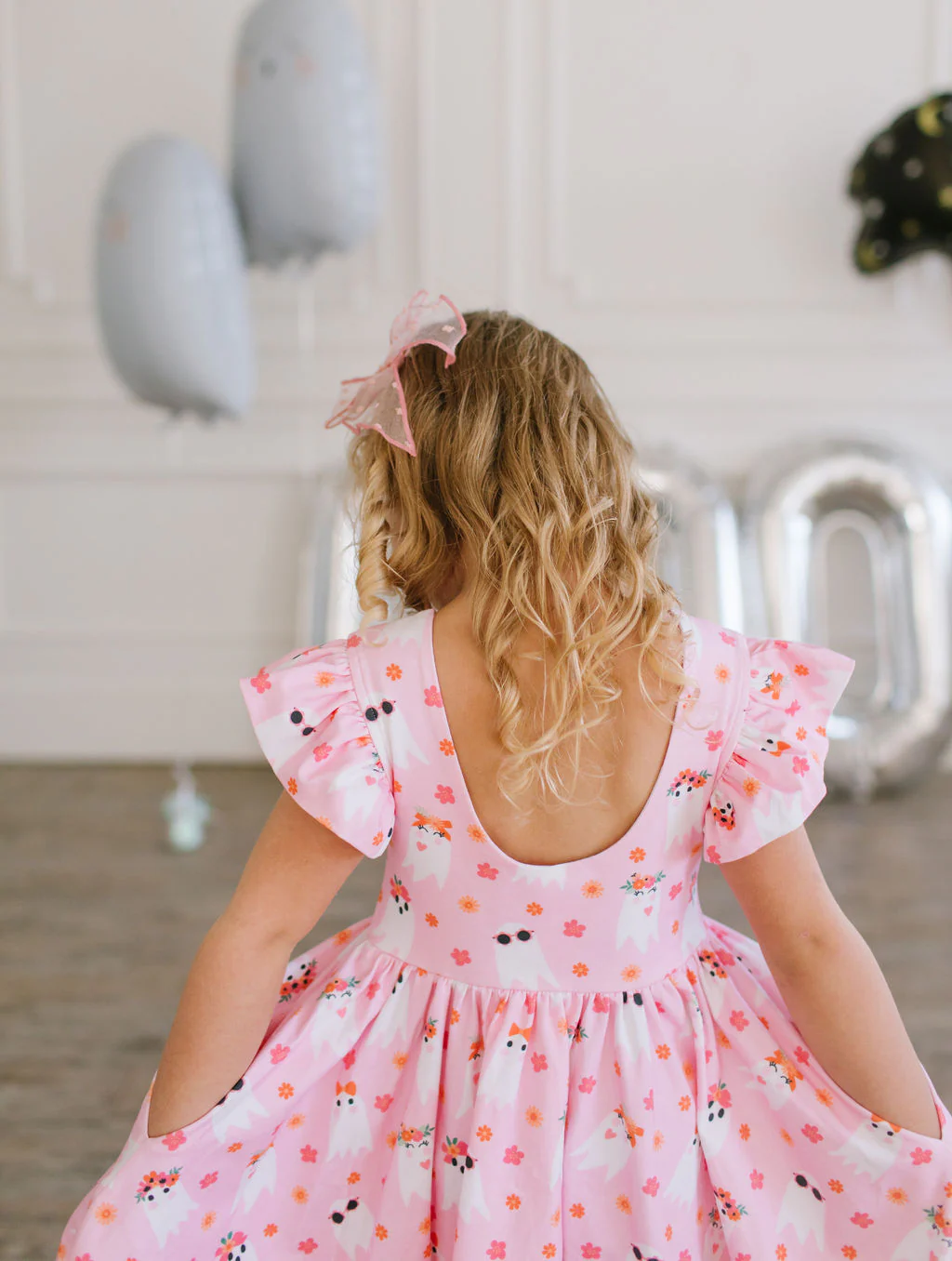 Ollie Jay Olivia Halloween Dress in Floral Ghosts