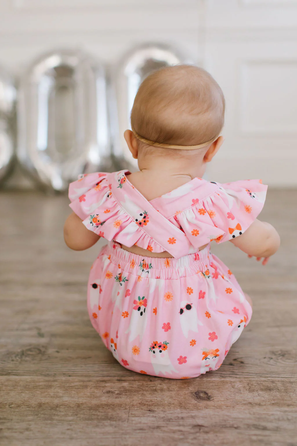 Ollie Jay Emmy Halloween Bubble in Floral Ghosts