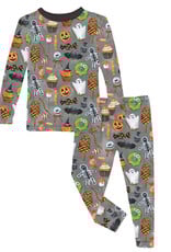 Kickee Pants Print Long Sleeve Pajama Set Halloween Treats