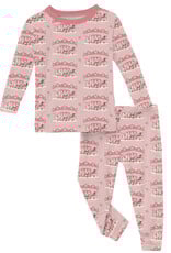 Kickee Pants Print Long Sleeve Pajama Set Baby Rose Fair Carousel