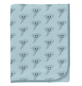 Kickee Pants Print Swaddling Blanket Spring Sky Happy Tornado