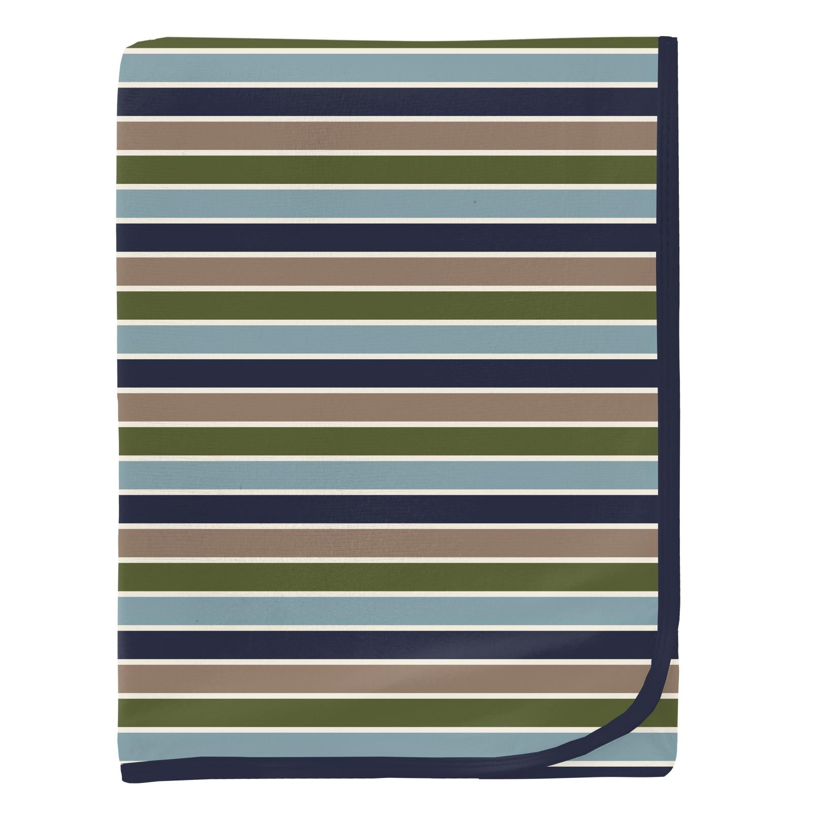 Kickee Pants Print Swaddling Blanket Fall Vibes Stripe
