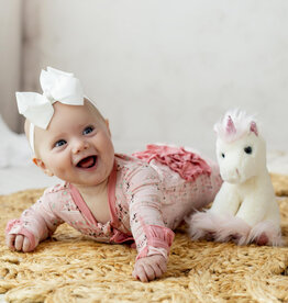 Kickee Pants Print Layette Ruffle Footie with 2 Way Zipper Baby Rose Fair Carousel