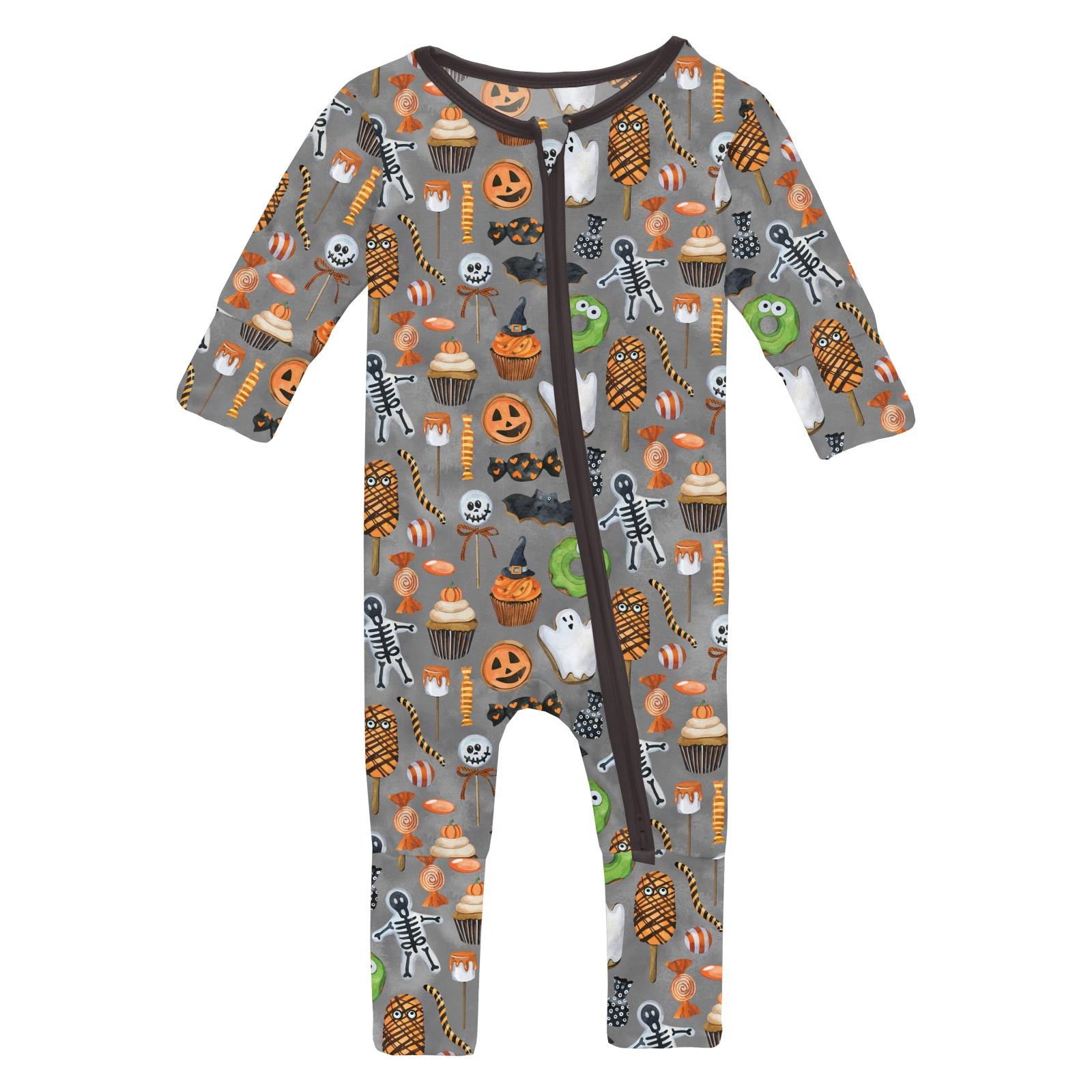 Kickee Pants Print Convertible Coverall Halloween Treats