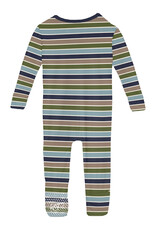 Kickee Pants Print Convertible Coverall Fall Vibes Stripe